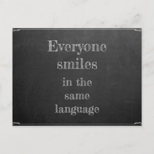 Cartão Postal Jeder lächelt em derselben Sprache