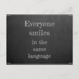 Cartão Postal Jeder lächelt em derselben Sprache
