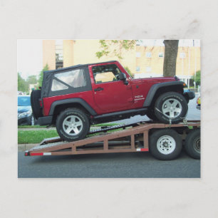 Cartão Postal Jeep vermelho