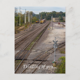 Cartão Postal Jeff City Railroad Tracks Pensando Em Você Cartão-