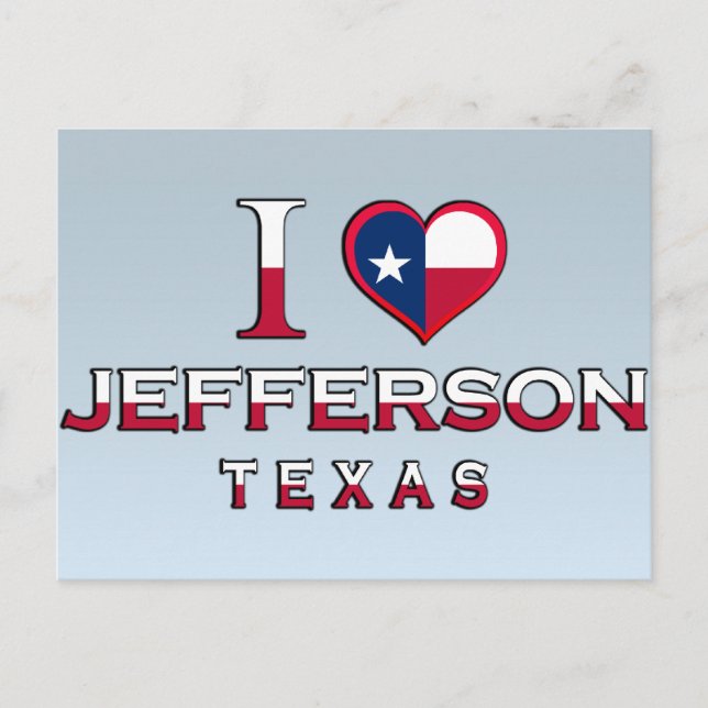 Cartão Postal Jefferson �, Texas (Frente)