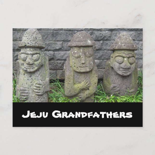 Cartão Postal Jeju Grandfathers (Frente)