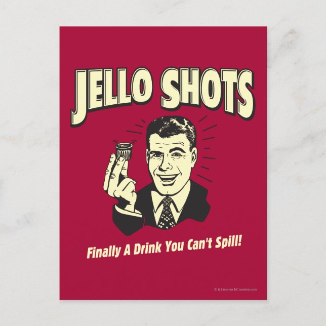 Cartão Postal Jello Shots: Drink You Can't Spill (Frente)
