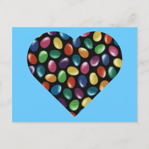 Cartão Postal Jelly Bean Heart