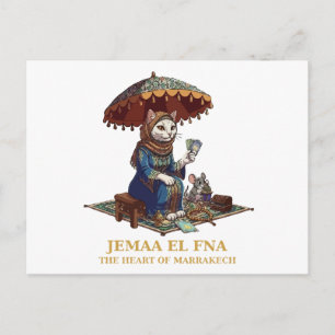 Cartão Postal Jemaa el-Fnaa Marrakech Cartomante Marroquina