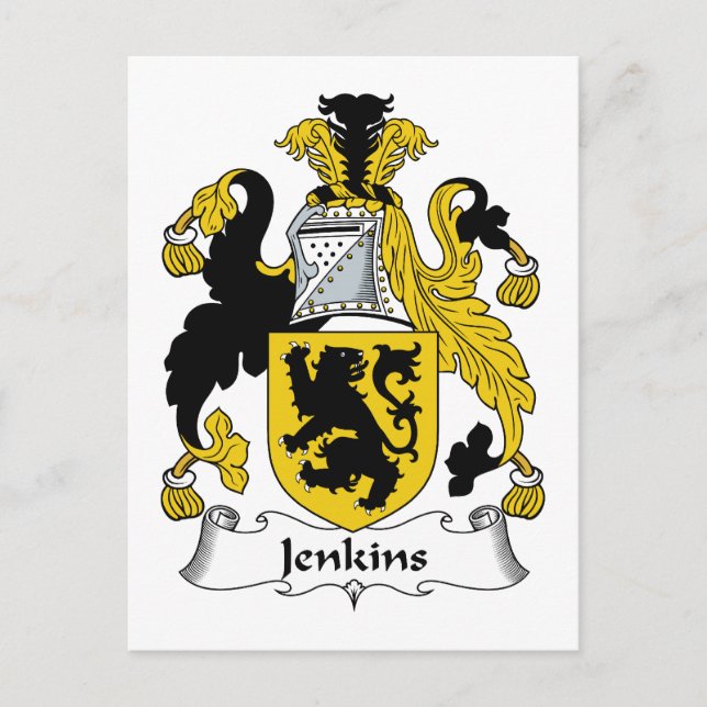 Cartão Postal Jenkins Family Crest (Frente)