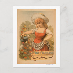 Cartão Postal Jennie Yeamans "Our Jennie" Theater Poster