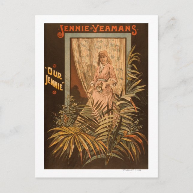 Cartão Postal Jennie Yeamans "Our Jennie" Toca Poster (Frente)