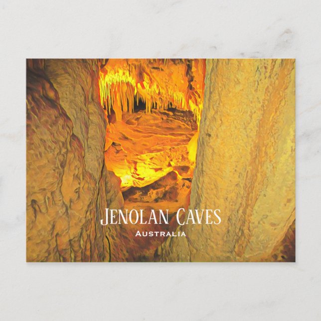 Cartão Postal Jenolan Cavernas de calcário Austrália (Frente)