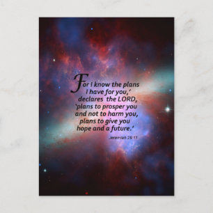Cartão Postal Jeremiah 29:11