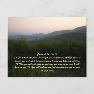 Cartão Postal Jeremiah 29:11-13