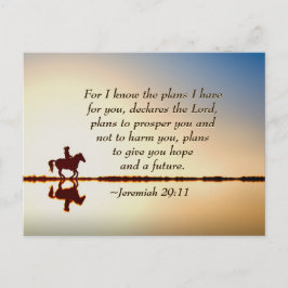 Cartão Postal Jeremiah 29:11 Porque eu sei os planos que tenho p