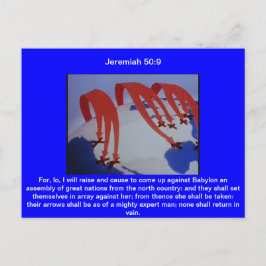 Cartão Postal Jeremiah 50:9