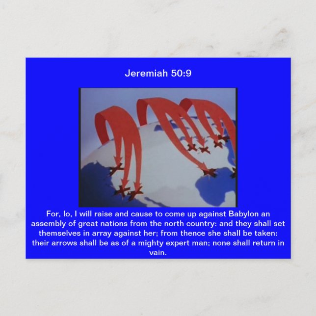 Cartão Postal Jeremiah 50:9 (Frente)