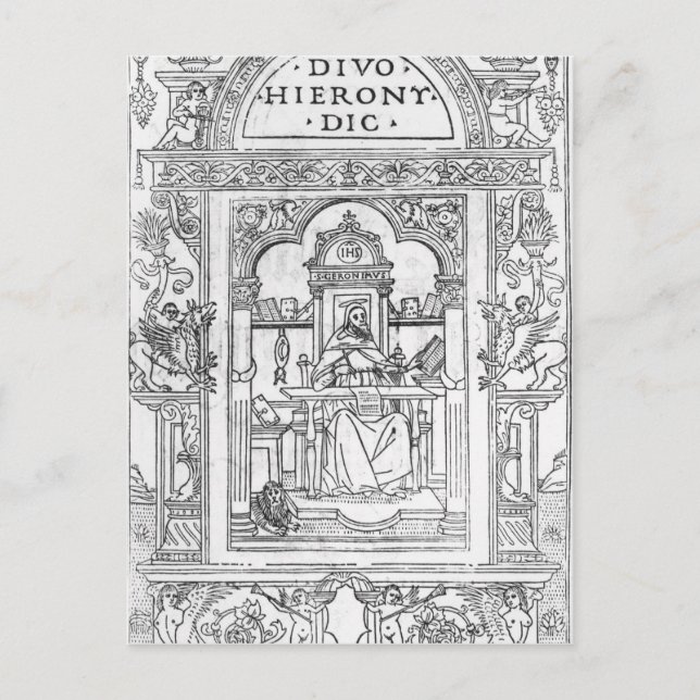 Cartão Postal Jerome em seu Estudo (Frente)