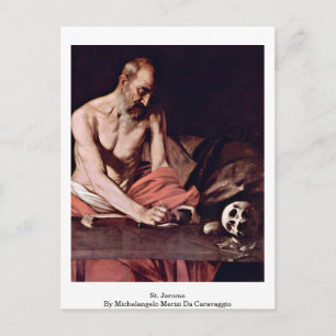 Cartão Postal Jerome Por Michelangelo Merisi Da Caravaggio