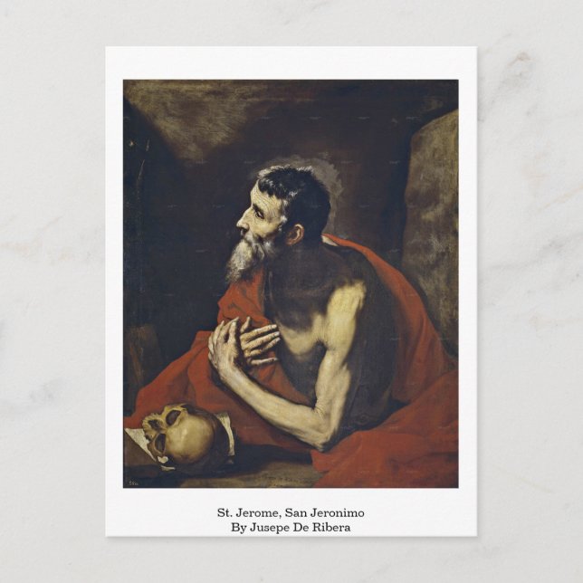 Cartão Postal Jerome, San Jerônimo Por Jusepe De Ribera (Frente)