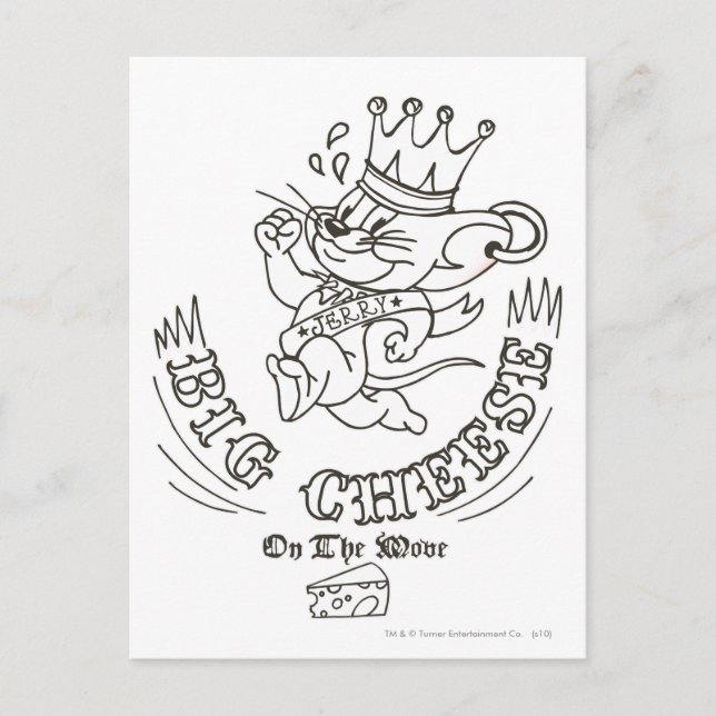 Cartão Postal Jerry Big Cheese Na Lua 1 (Frente)