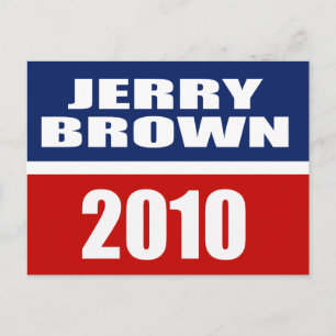 CARTÃO POSTAL JERRY BROWN PARA GOVERNADOR