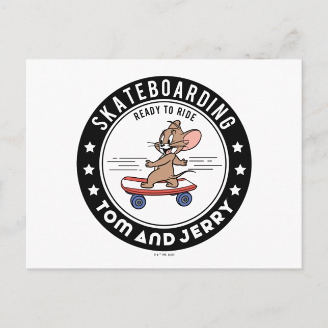 Cartão Postal Jerry Skateboarding - Pronto Para Andar (Frente)