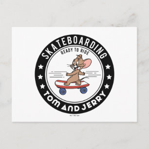 Cartão Postal Jerry Skateboarding - Pronto Para Andar