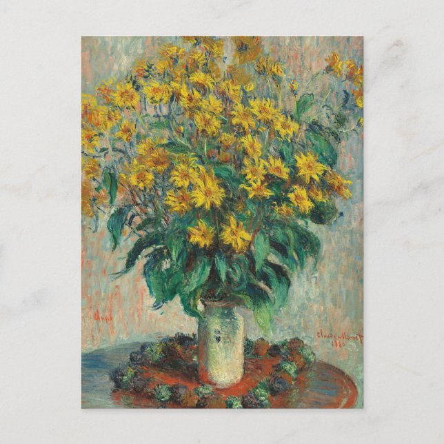 Cartão Postal Jerusalém Artichoke Flowers de Claude Monet (Frente)