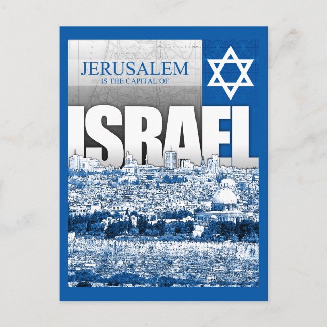 Cartão Postal Jerusalém, Israel (Frente)