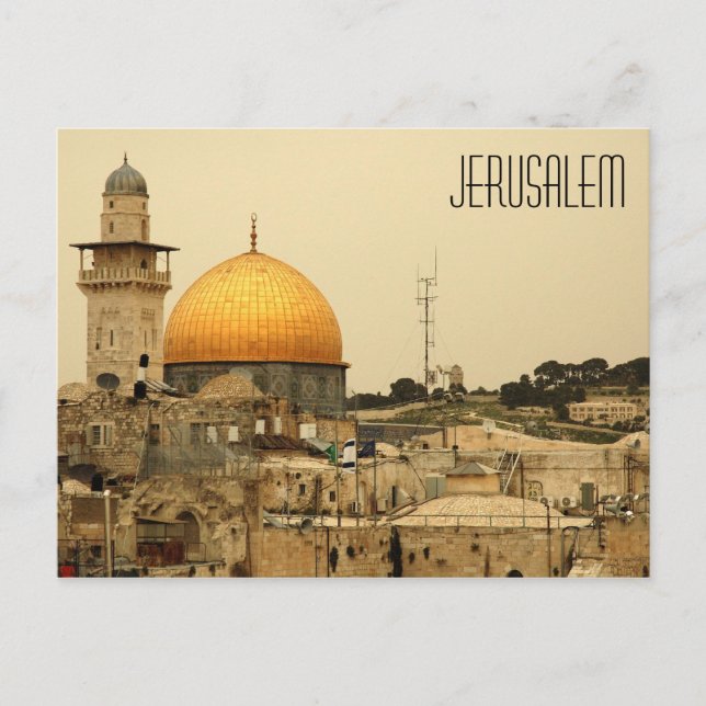 Cartão postal Jerusalém Israel (Frente)