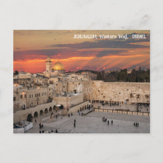 Cartão Postal JERUSALÉM, Muro Ocidental, ISRAEL