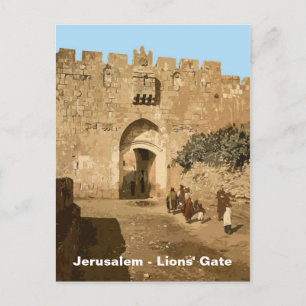 Cartão Postal Jerusalém - Porta dos Leões
