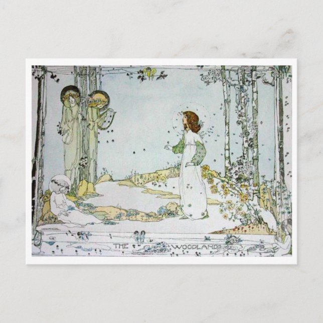 Cartão Postal Jessie M. King - O Woodland (Frente)