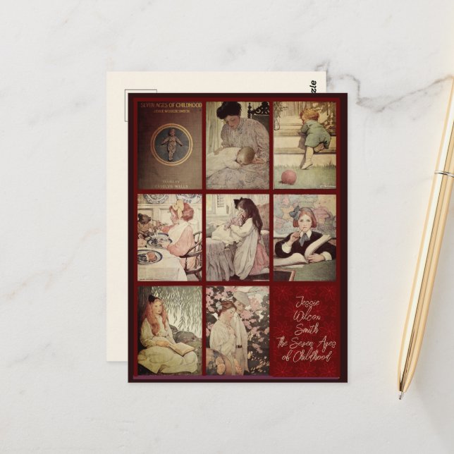 Cartão Postal Jessie Wilcox Smith As Sete Idades da Infância Po (Frente/Verso In Situ)