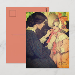 Cartão Postal Jessie Wilcox Smith "O Boné Rosa"