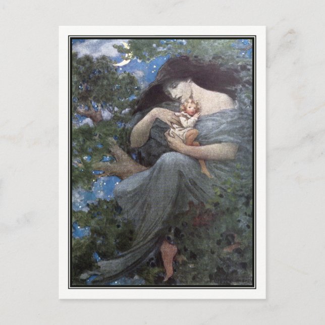 Cartão Postal Jessie Willcox Smith - A árvore da faia do Excelen (Frente)