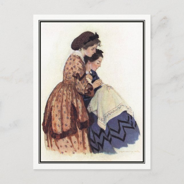 Cartão Postal Jessie Willcox Smith - Jo e Beth (Frente)