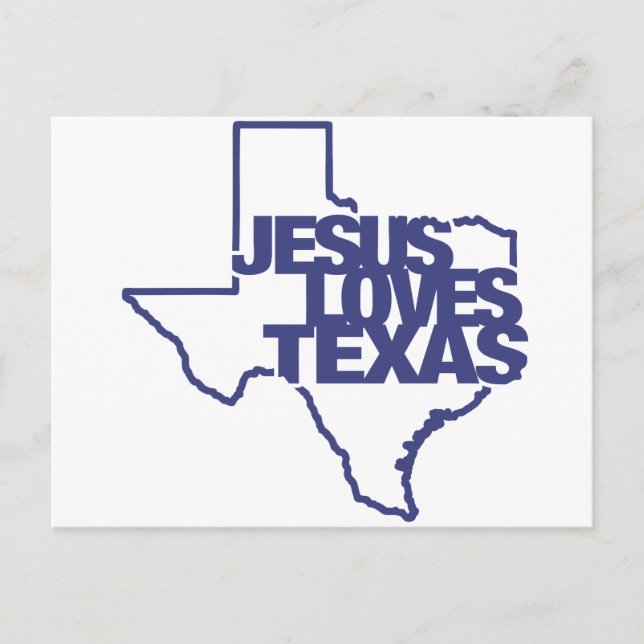 Cartão Postal Jesus ama o Texas (Frente)