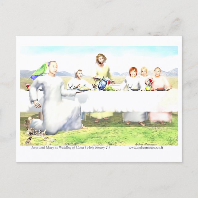 Cartão Postal Jesus and Mary at Wedding of Cana (Frente)