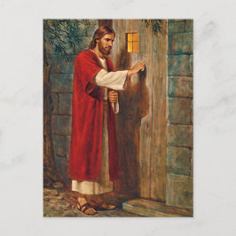 Cartão Postal Jesus bate na porta