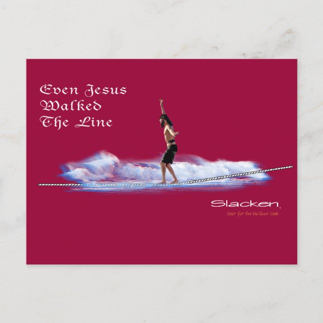 Cartão Postal jesus caminhando na linha (Frente)