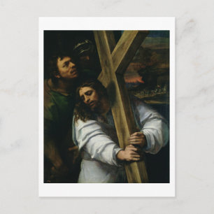 Cartão Postal Jesus Carregando a Cruz, c.1535 (óleo no painel)