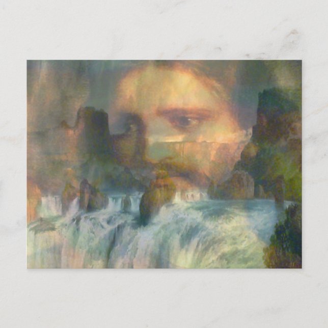 Cartão Postal Jesus, Caves d'água e arco-íris (Frente)