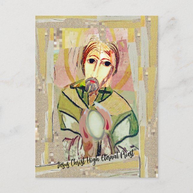 Cartão Postal Jesus Christ High Eternal Priest (Frente)