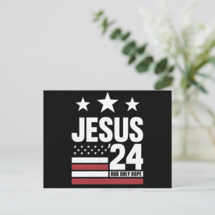 Cartão Postal Jesus Cristo 2024 Presidente EUA Eleição Política