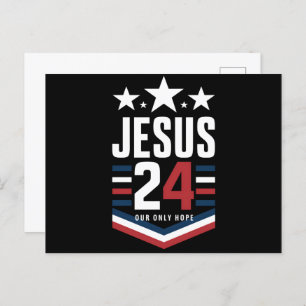 Cartão Postal Jesus Cristo 2024 Presidente EUA Eleição Política