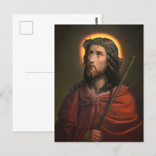 Cartão Postal Jesus Cristo com a Coroa de Cornos