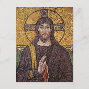 Cartão Postal Jesus Cristo com Espírito Santo Mosaico da Chama