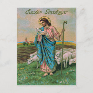 Cartão Postal Jesus Cristo Cordeiro Pastor