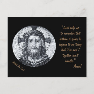 Cartão Postal Jesus Cristo e Oração "Protege-me Senhor" / postal