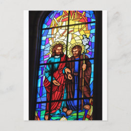 Cartão Postal Jesus Cristo meu pastor de vidro colorido