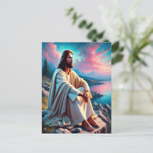 Cartão Postal Jesus Cristo Refletindo Ao Lado Do Mar Gentil